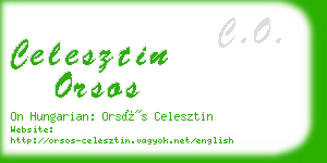 celesztin orsos business card